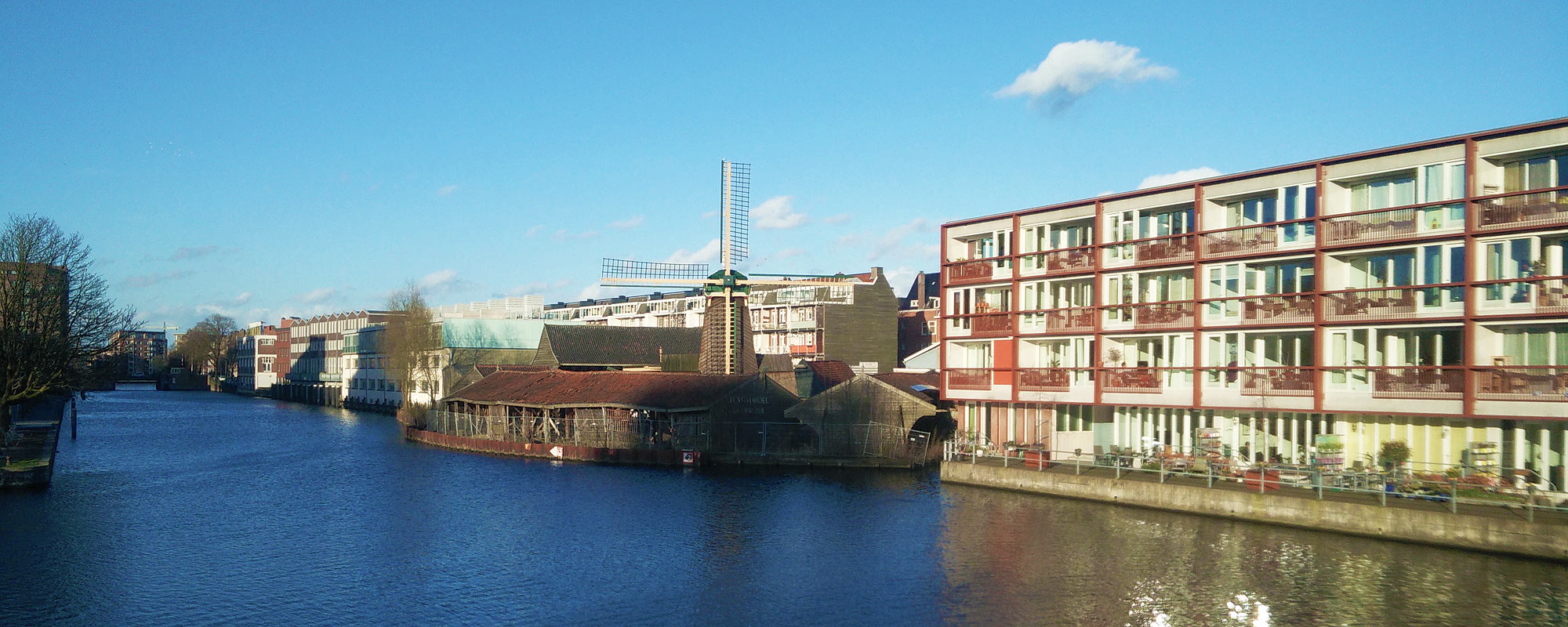 Mühle Molen de Otter im Westen Amsterdams